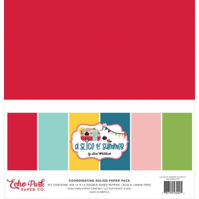 Echo Park A Slice Of Summer Cardstock - Solids Kit